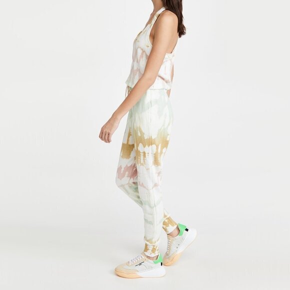 NWT Young Fabulous & Broke Eberhart green & pink tie dye jumpsuit, XS - Picture 8 of 12